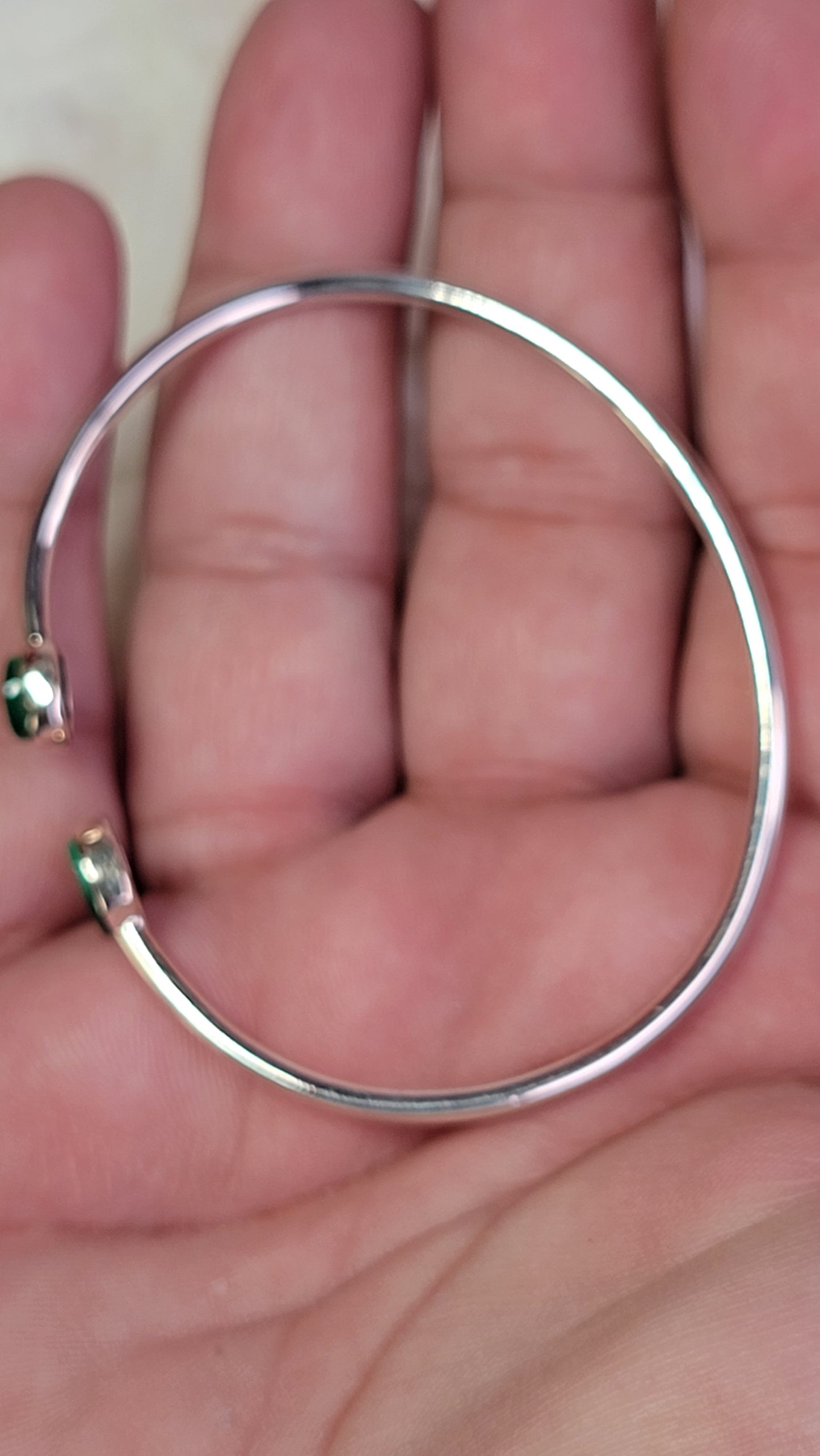 Rough Malachite Sterling Silver Cuff Bracelet