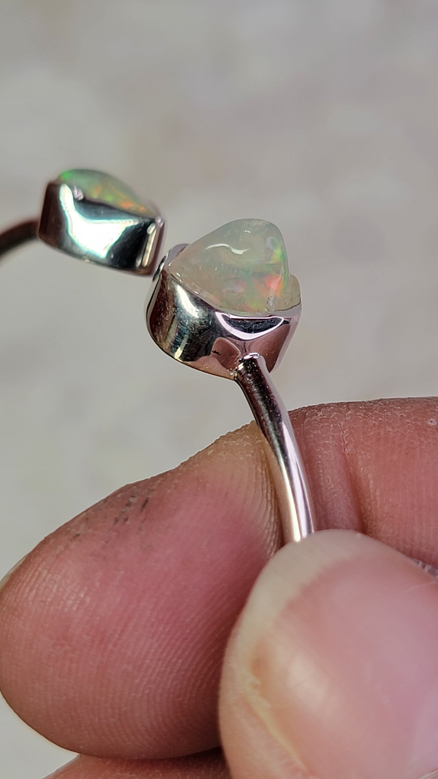 Rough Opal Sterling Silver Cuff Bracelet