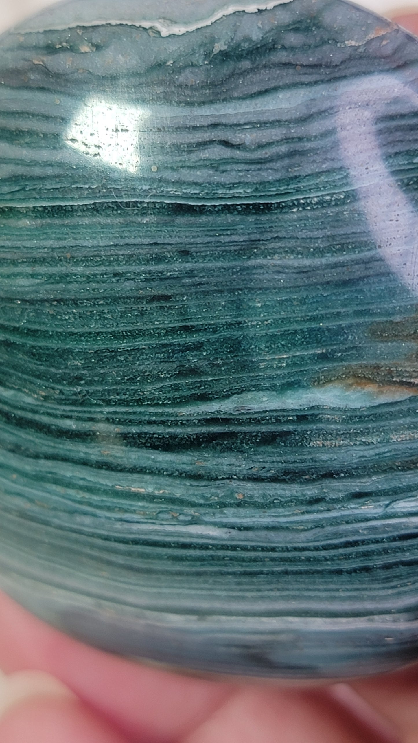 Ocean Wave Jasper Palm with Pyrite