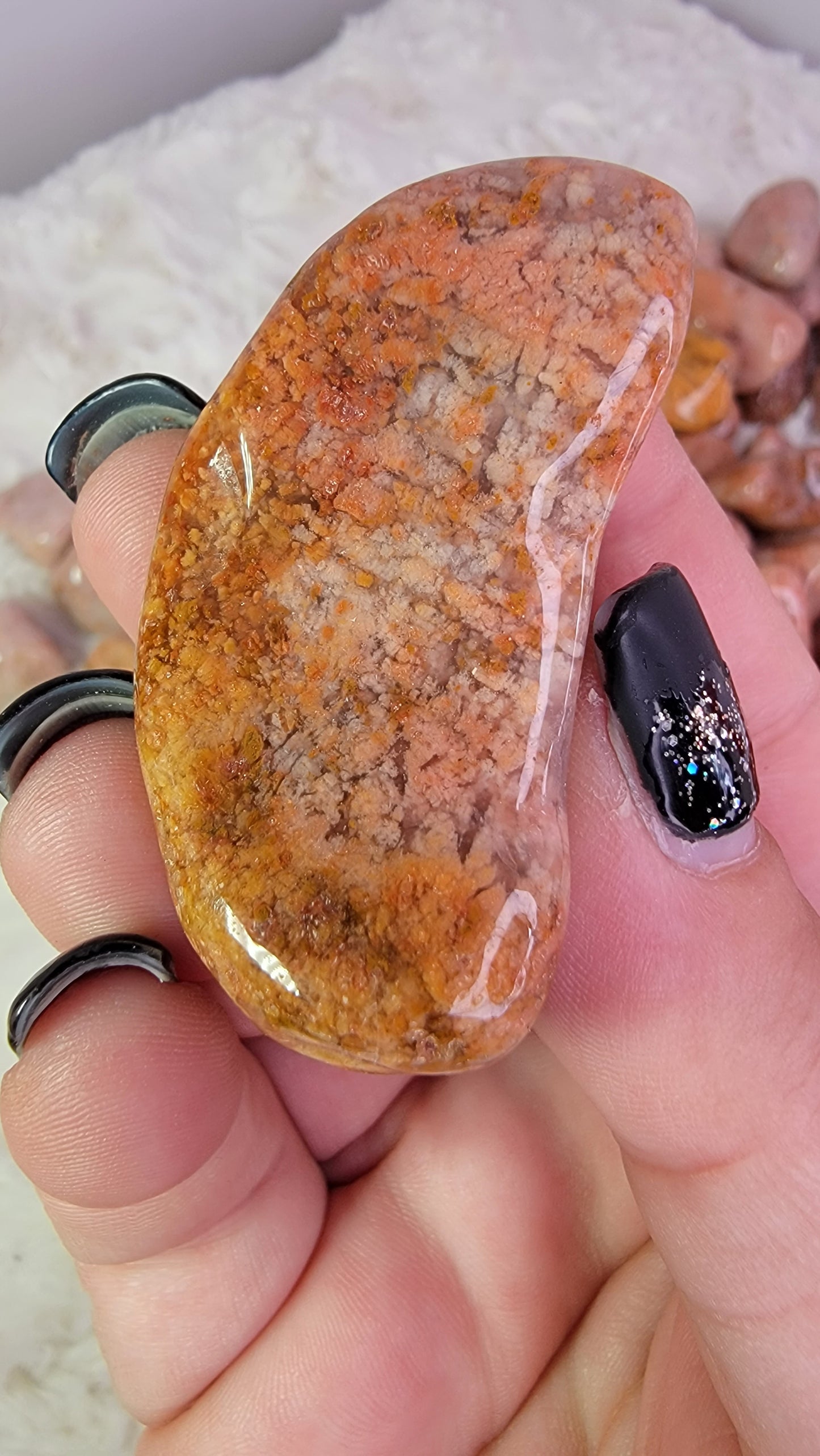 Pink Moss Agate Tumble