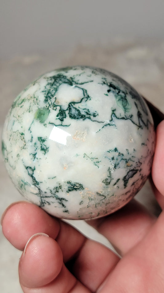 Moss Agate Sphere - Crystal Jail Funds