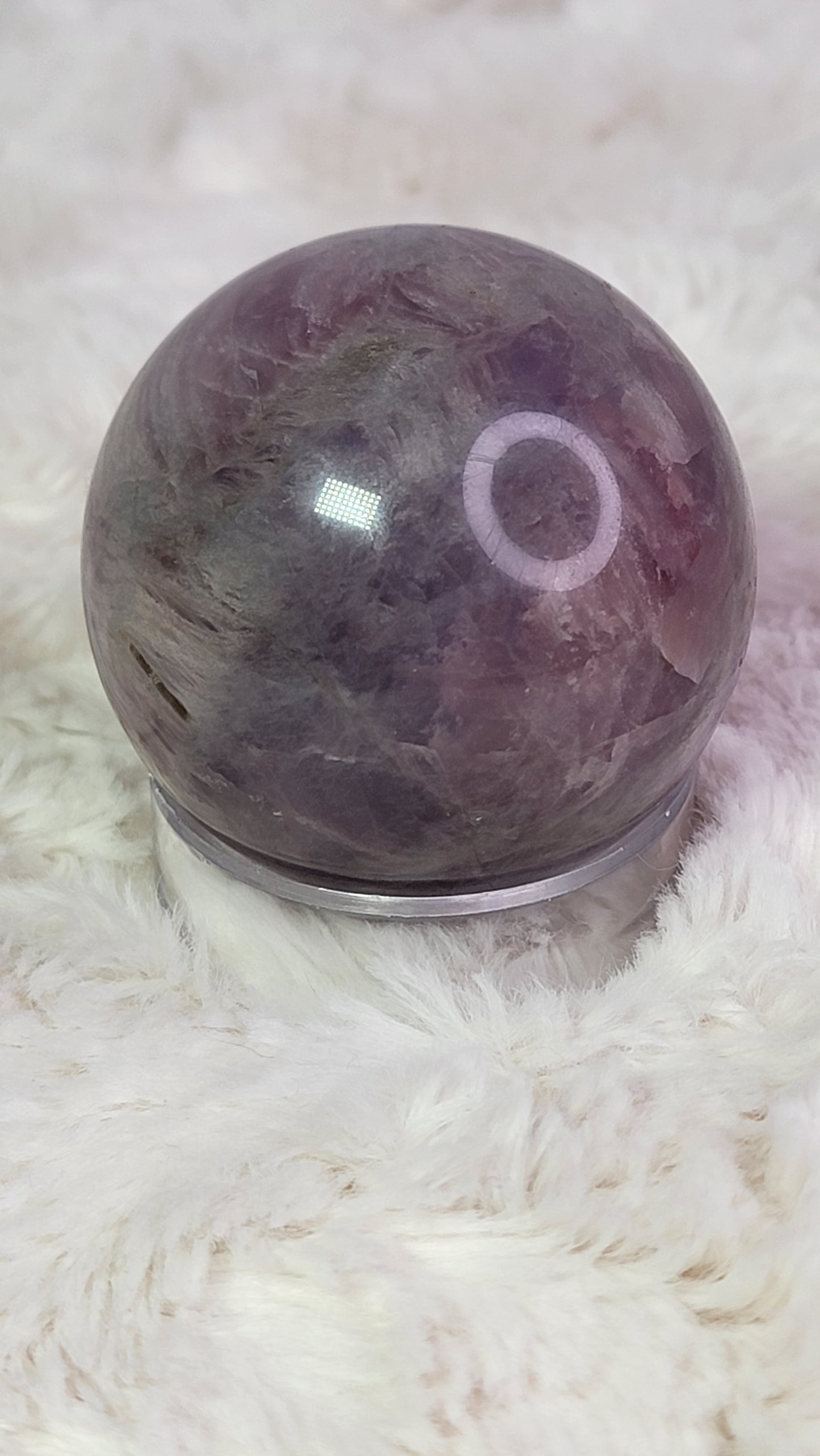 Lavender Blue Rose Quartz Sphere