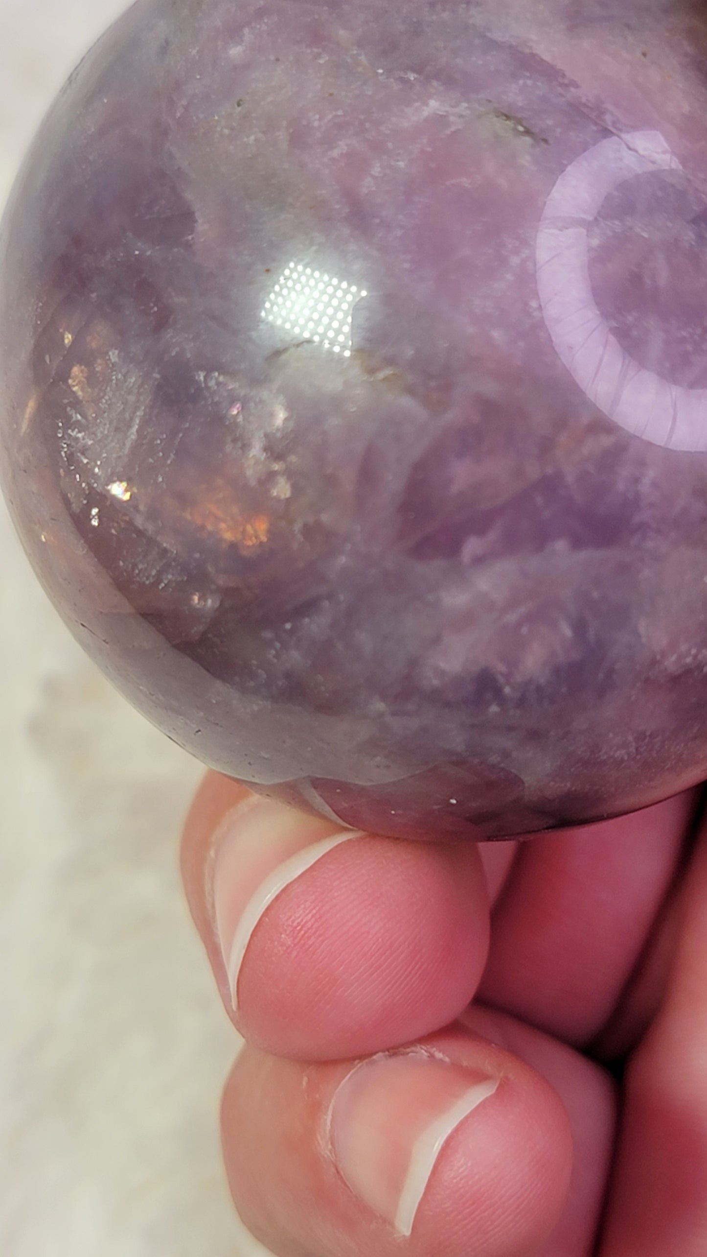 Lavender Blue Rose Quartz Sphere