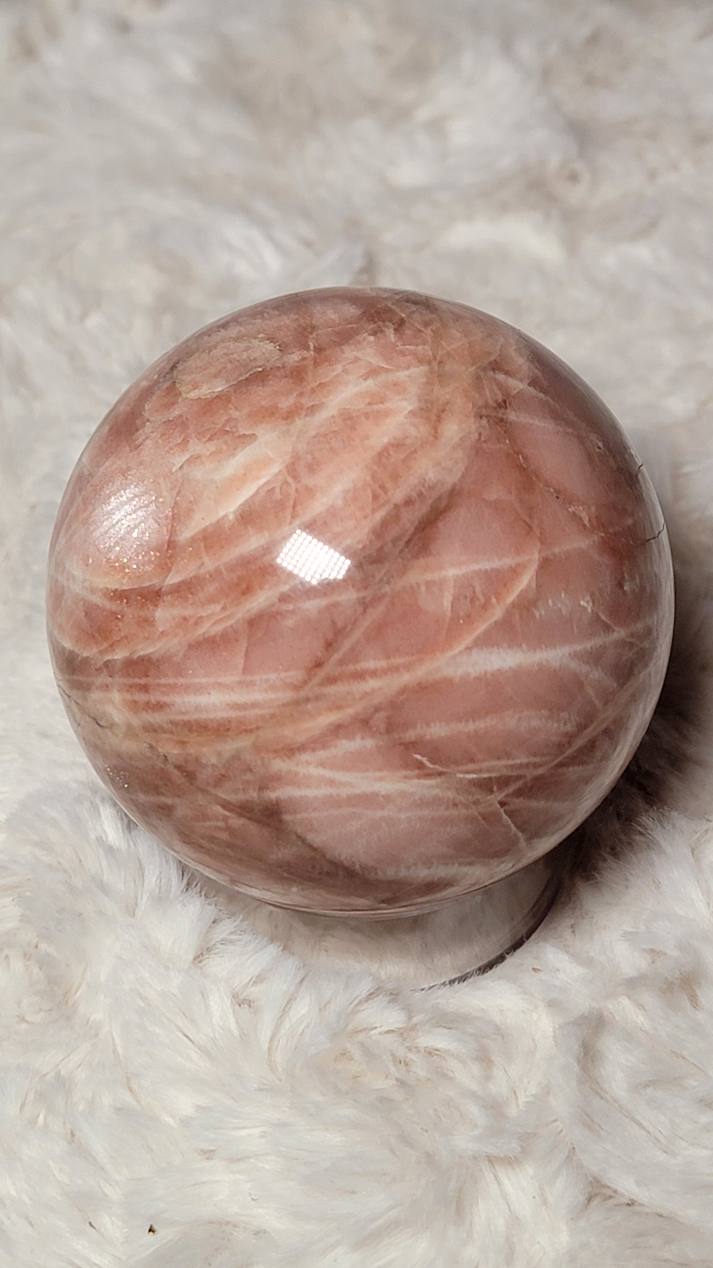 AAA Peach Moonstone Sphere