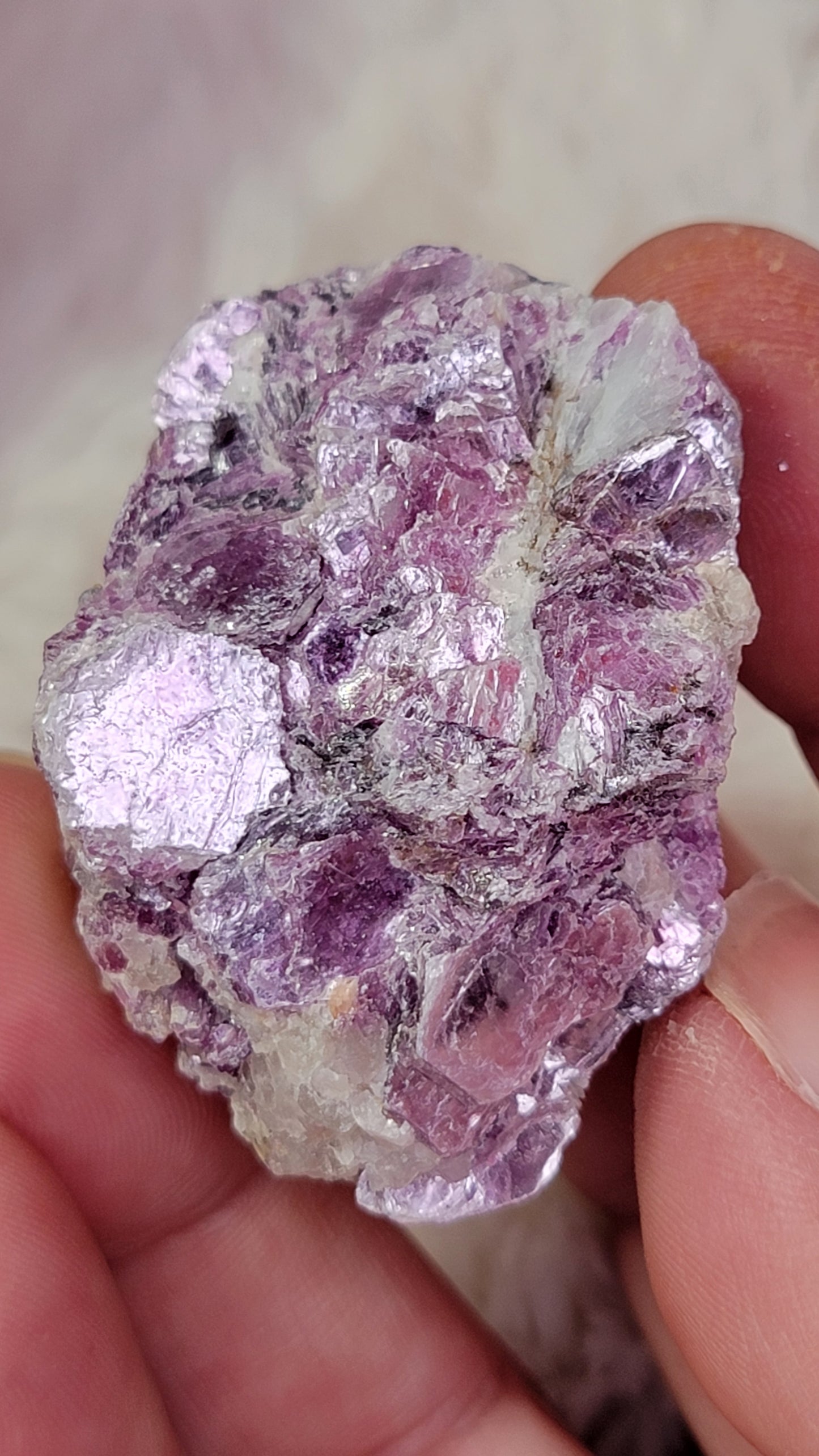 Purple Mica in Quartz Matrix