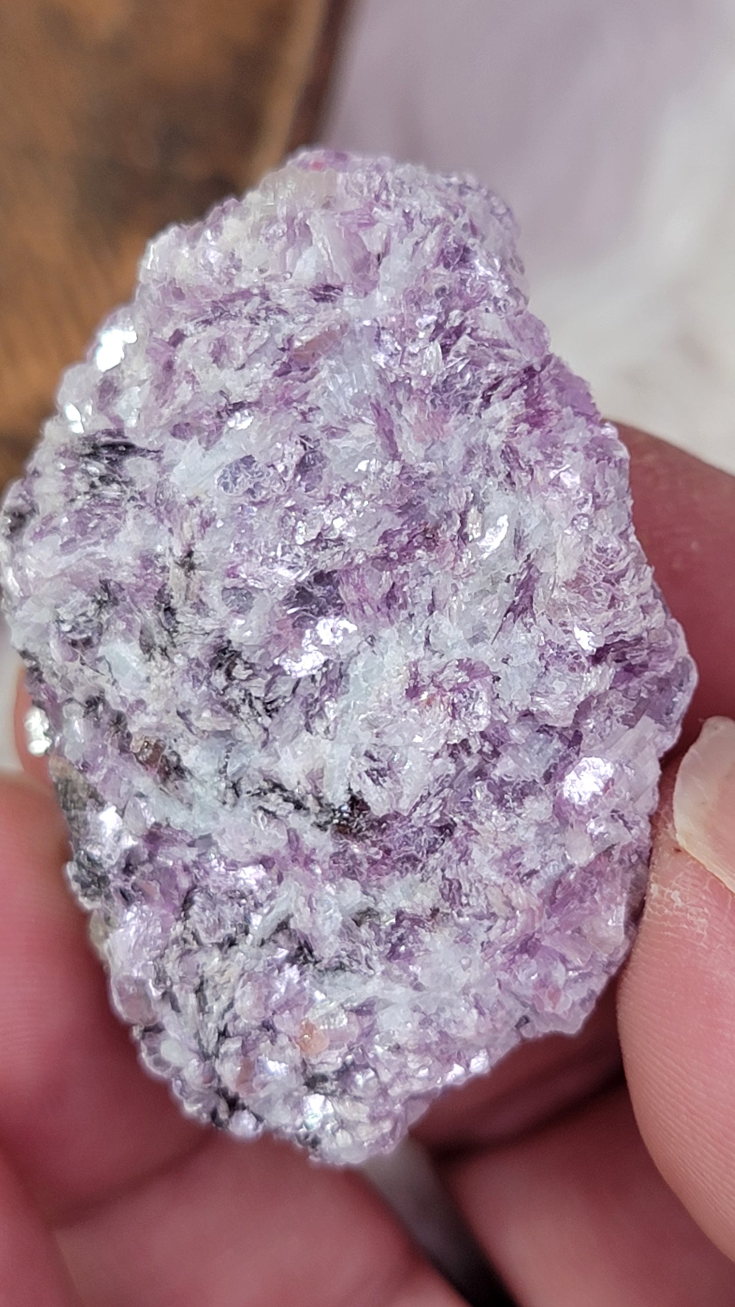 Purple Mica in Quartz Matrix