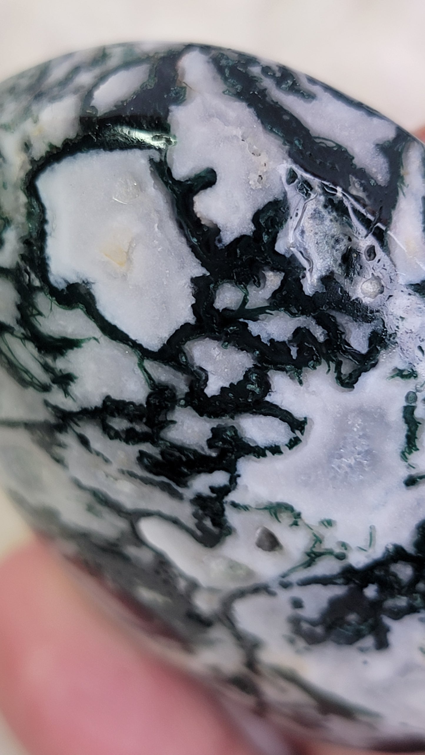 Moss Agate Palm Stone