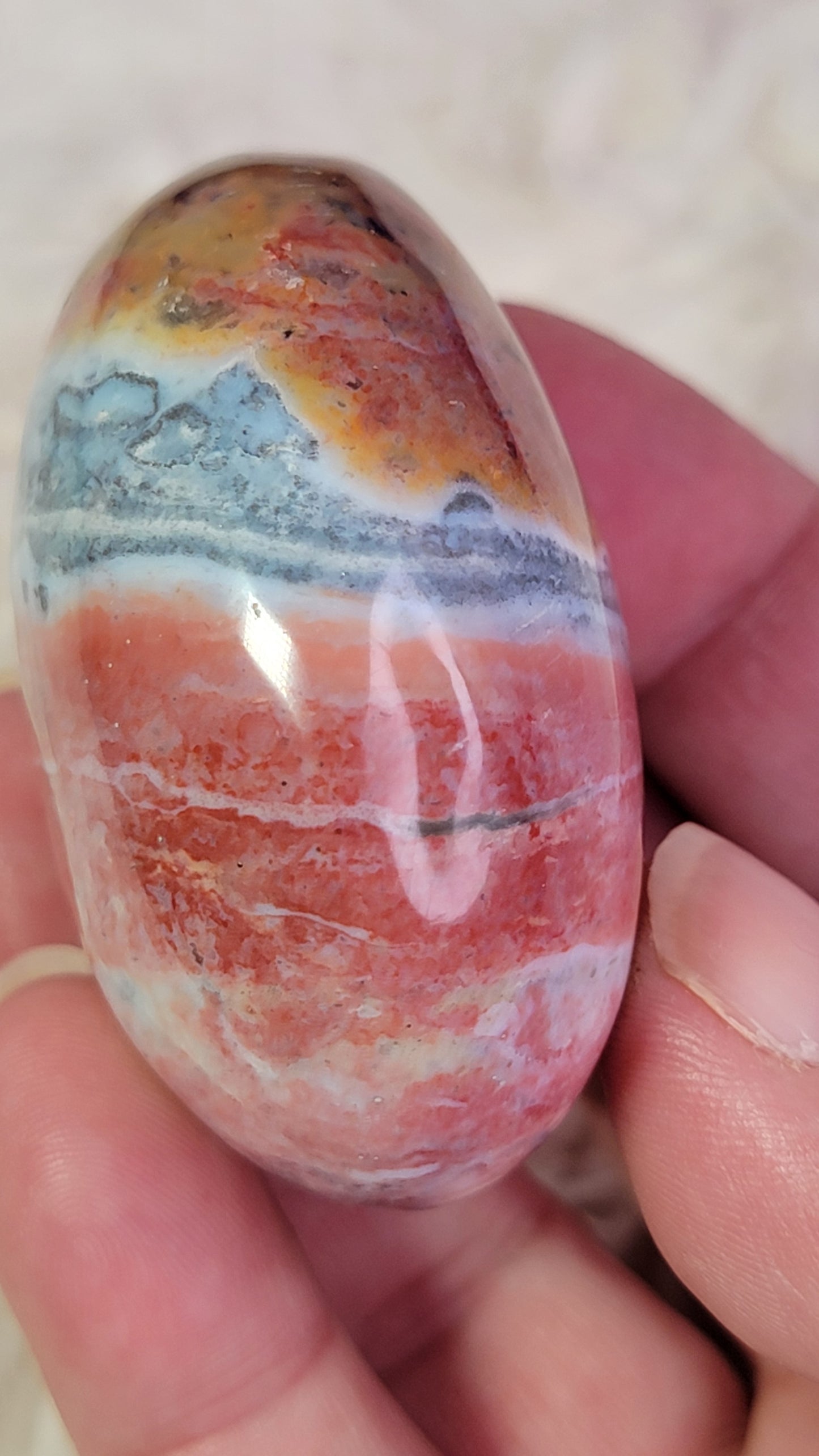 Ocean Wave Jasper Palm with Pyrite