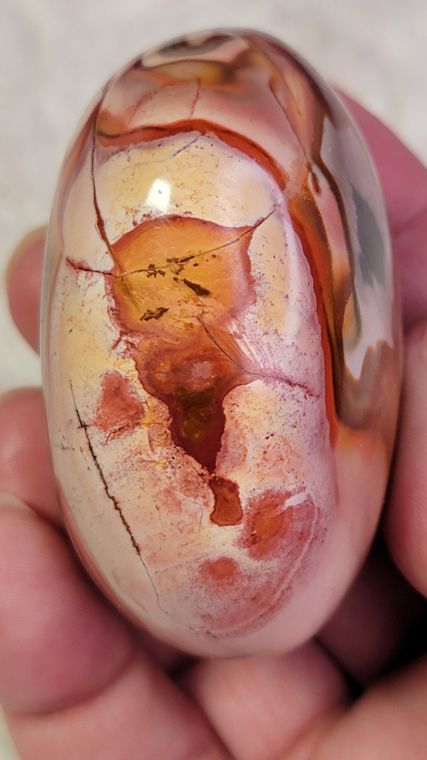 Polychrome Jasper Palm Stone