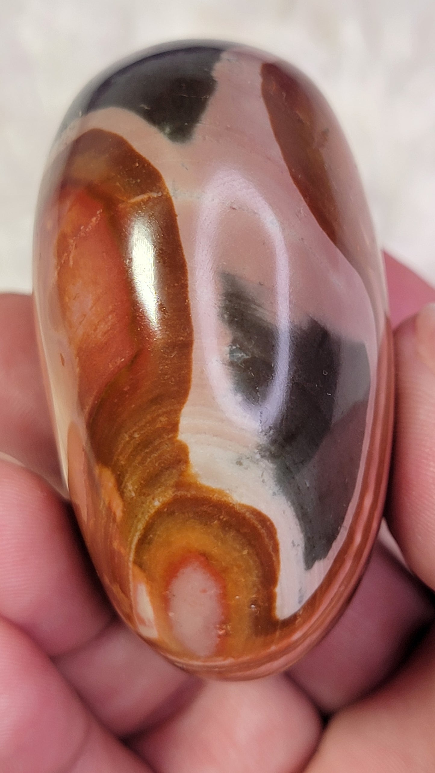 Polychrome Jasper Palm Stone