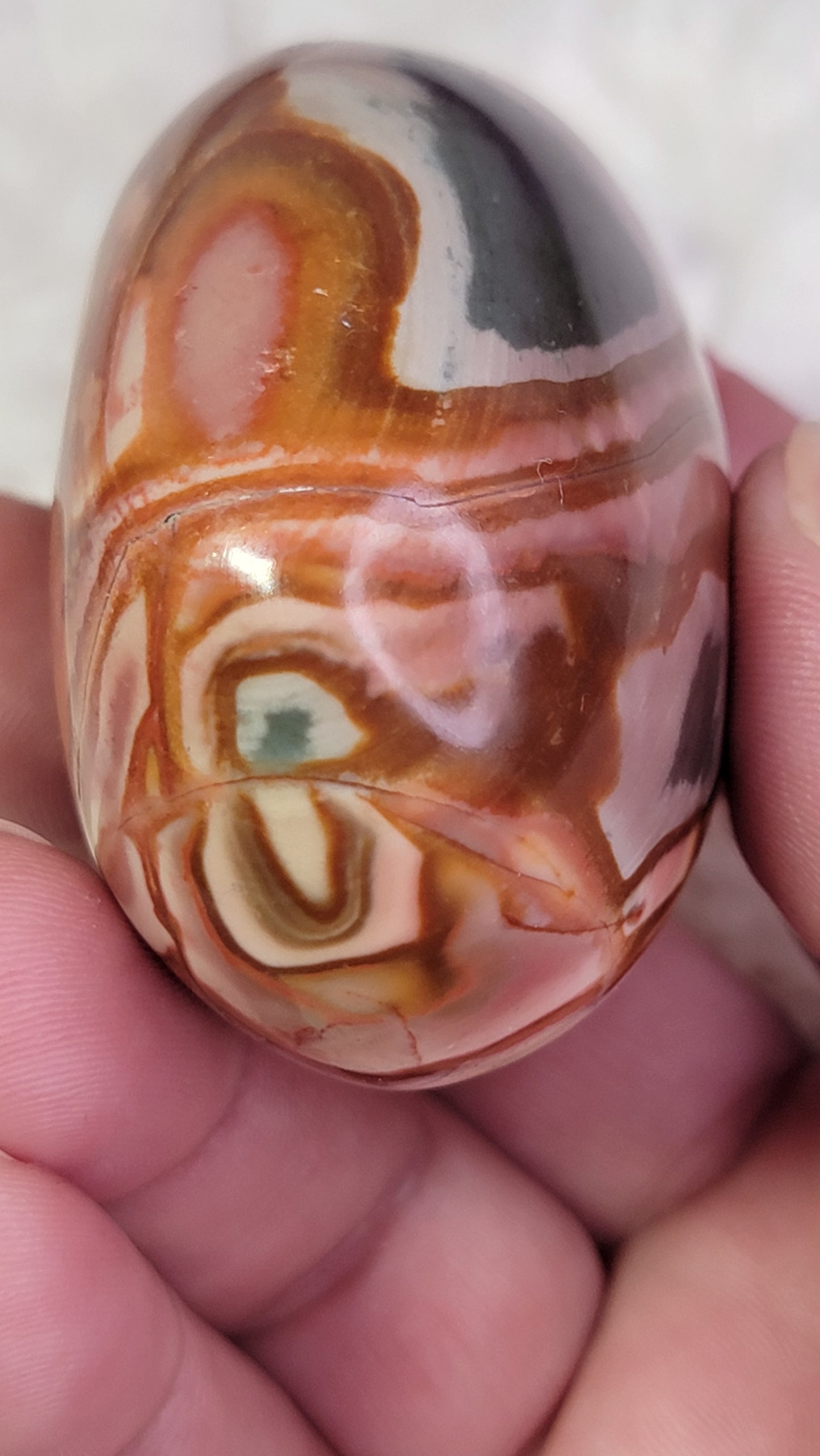 Polychrome Jasper Palm Stone