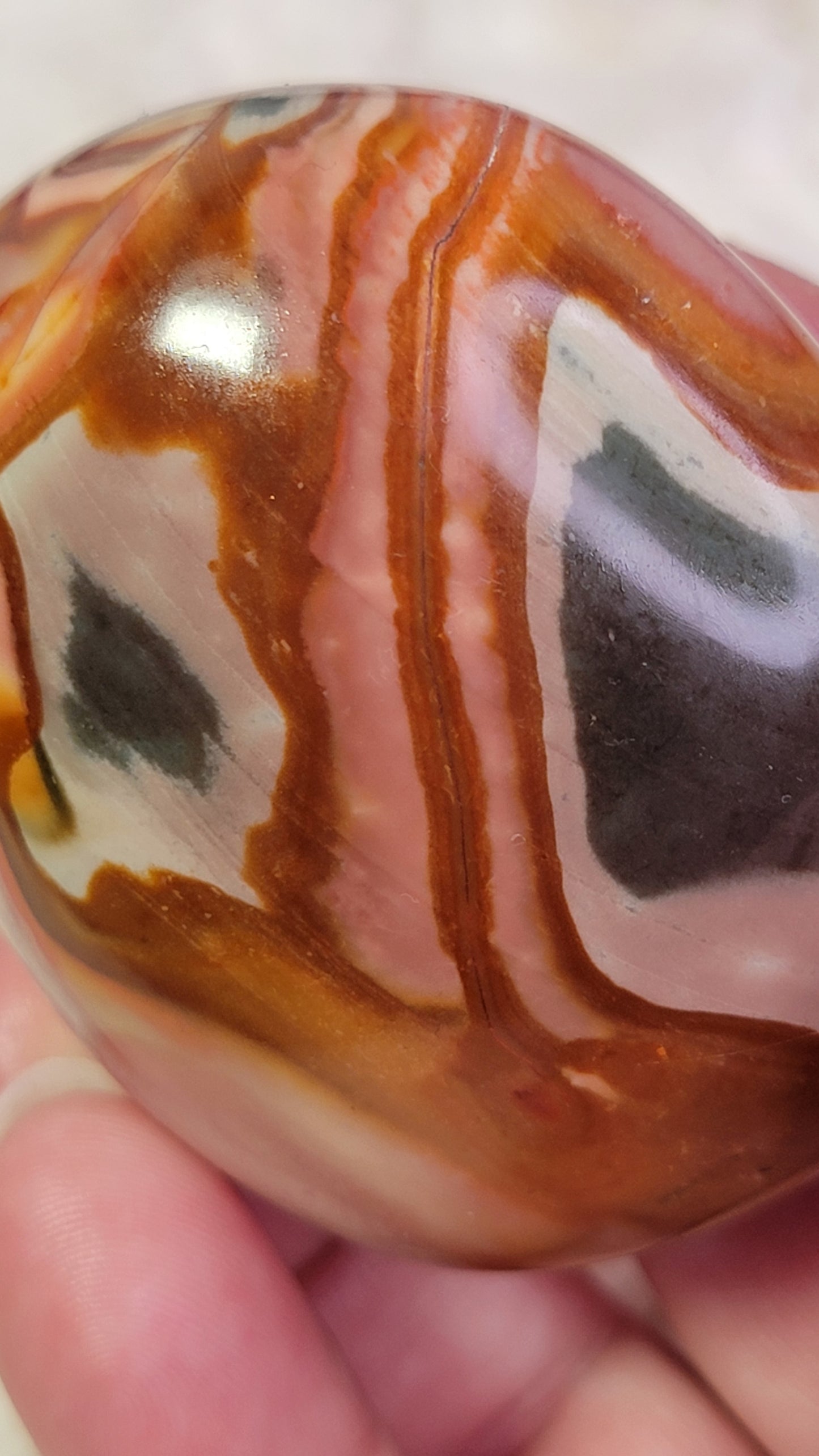 Polychrome Jasper Palm Stone