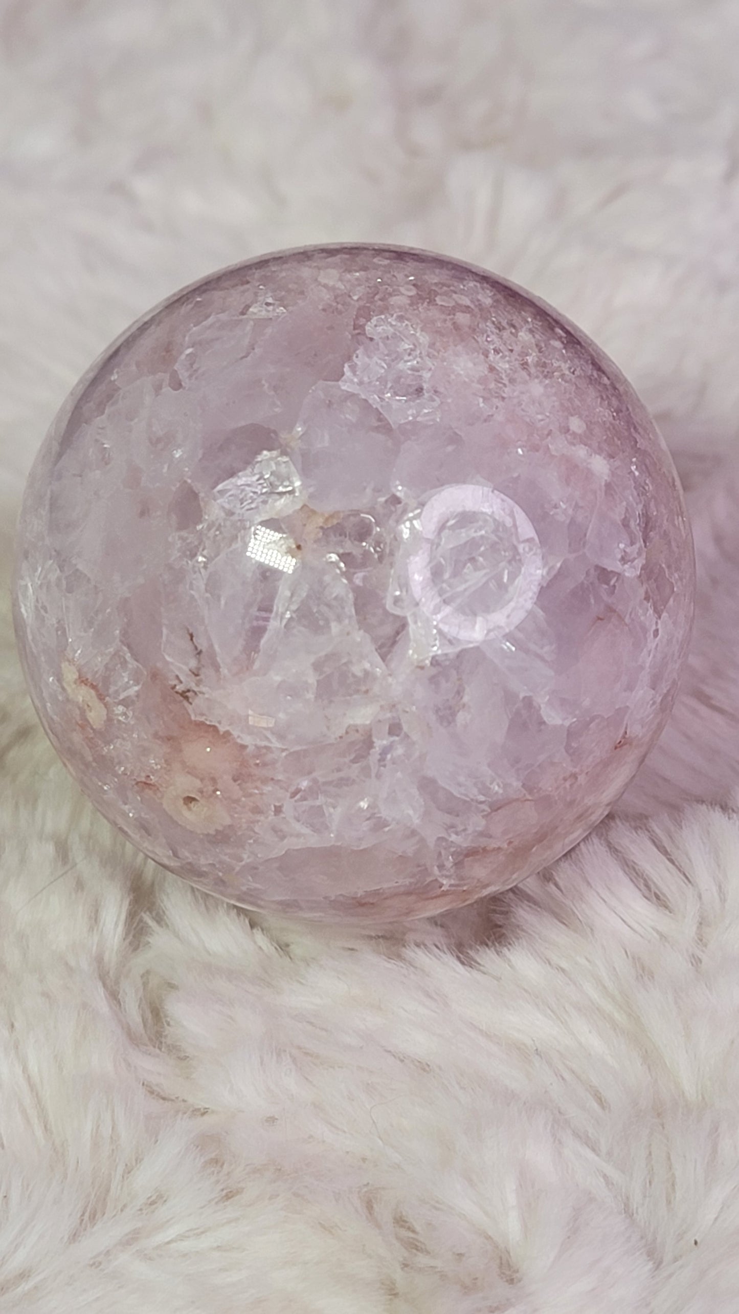 Flower Agate Amethyst Sphere