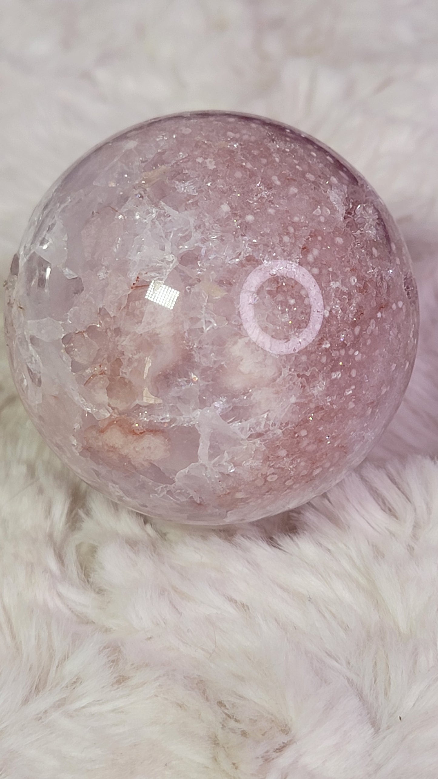 Flower Agate Amethyst Sphere