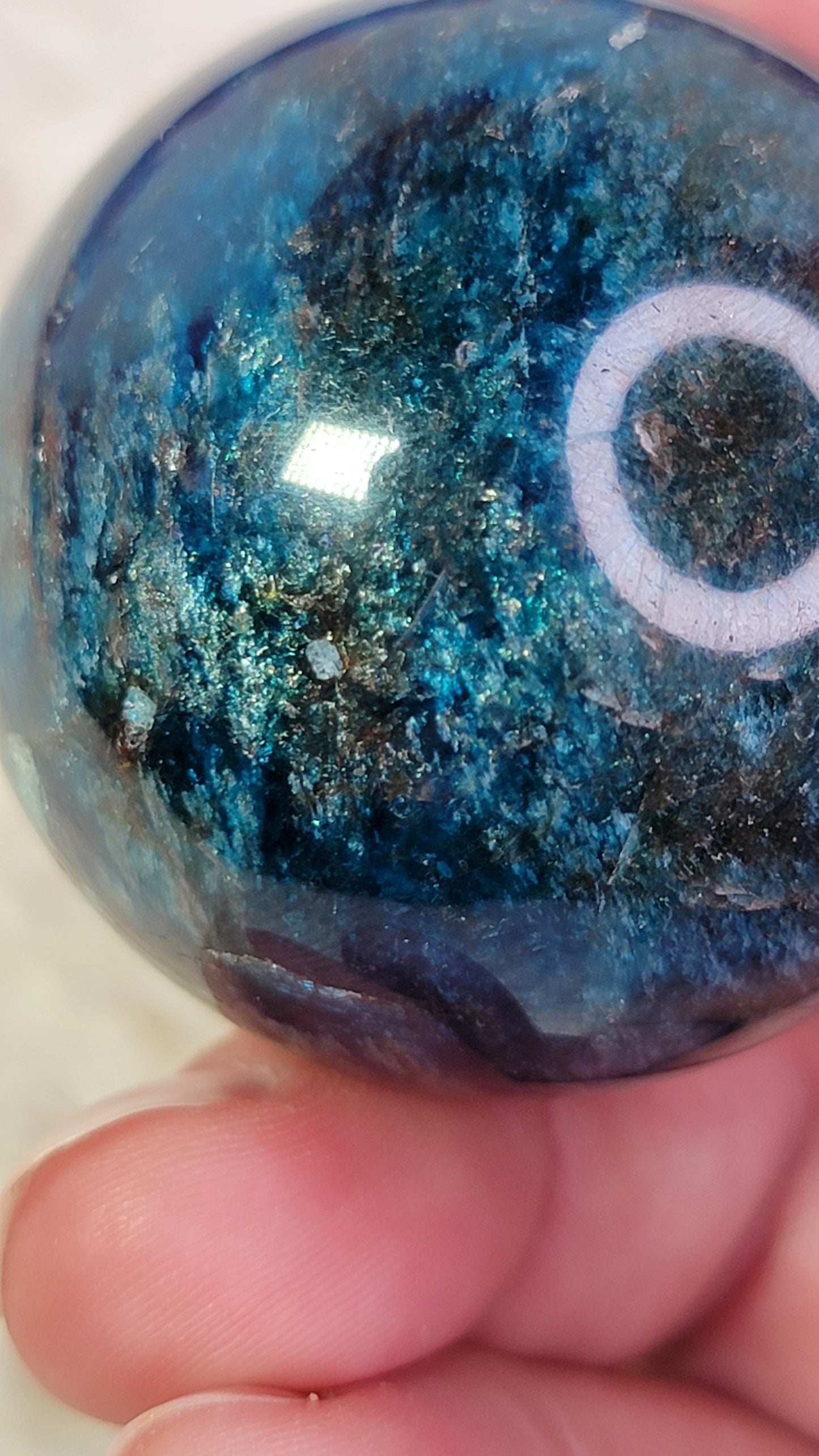 Blue Apatite Sphere