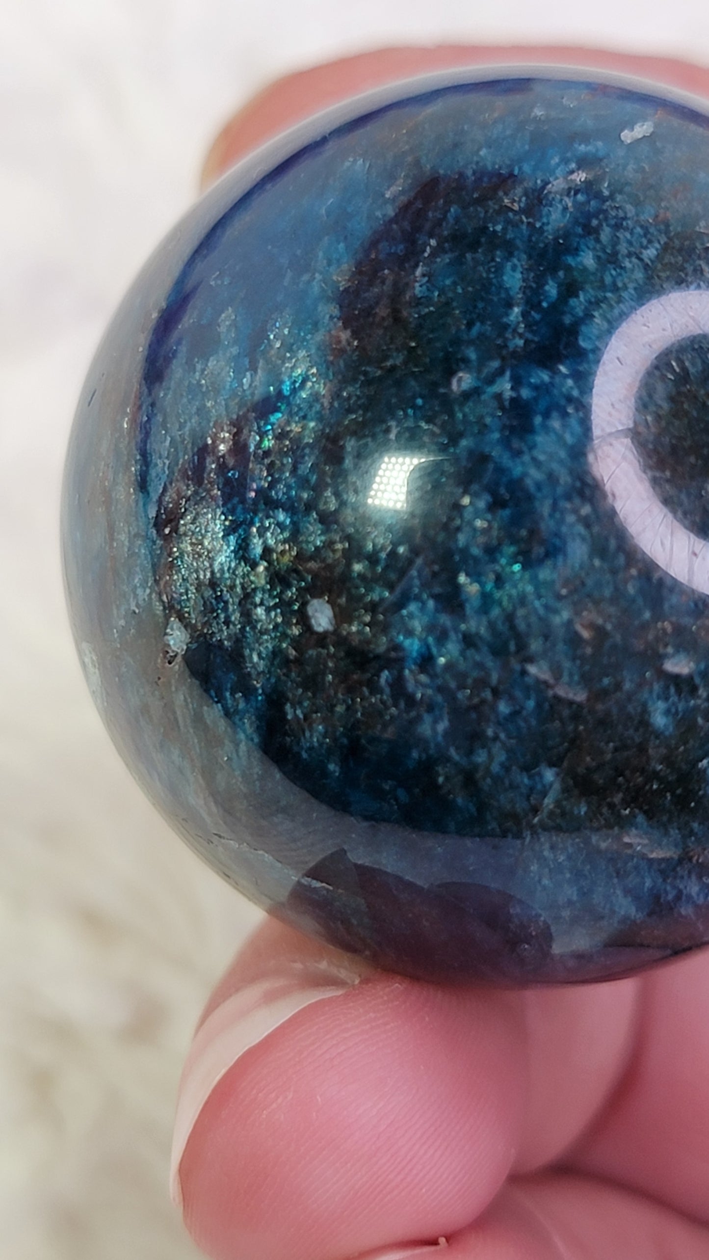 Blue Apatite Sphere