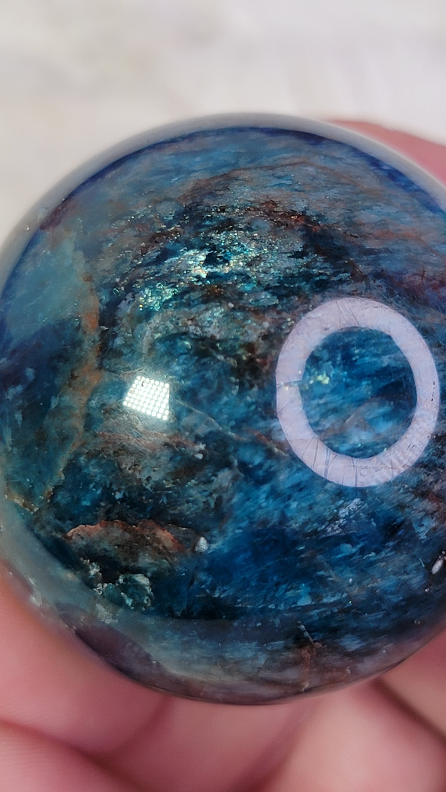 Blue Apatite Sphere