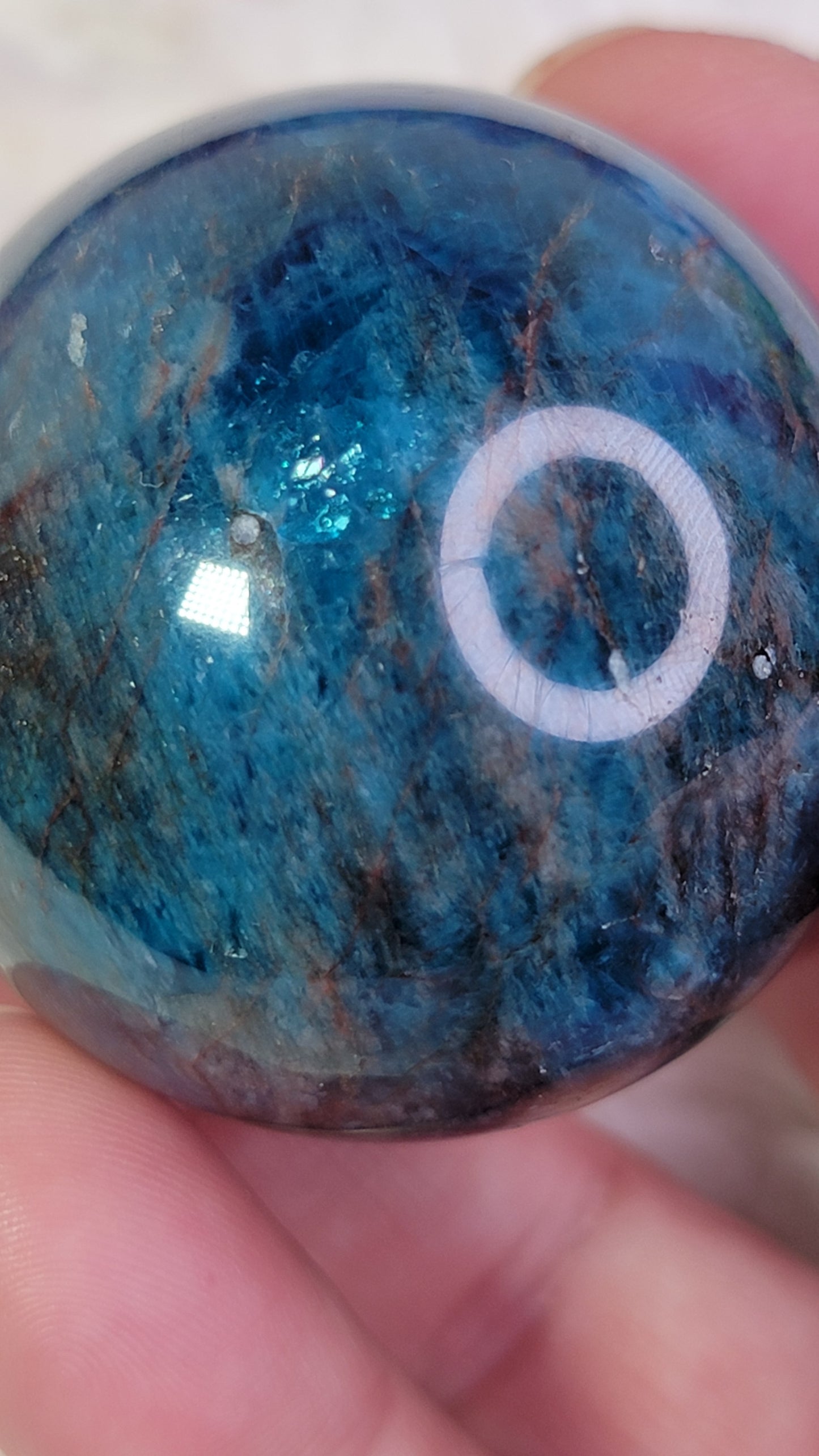 Blue Apatite Sphere