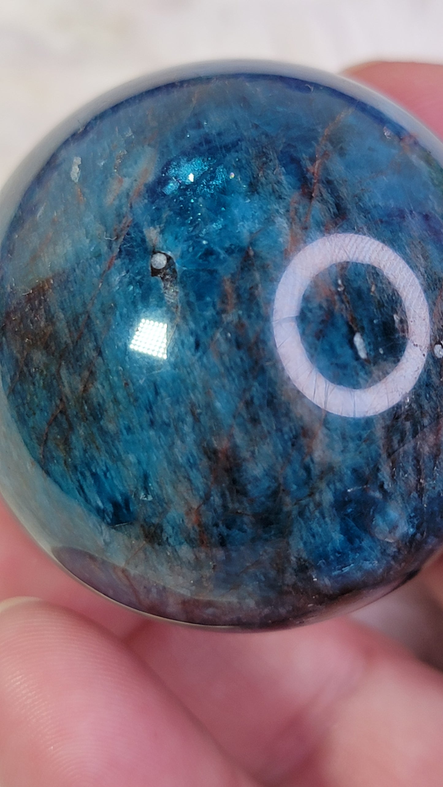 Blue Apatite Sphere