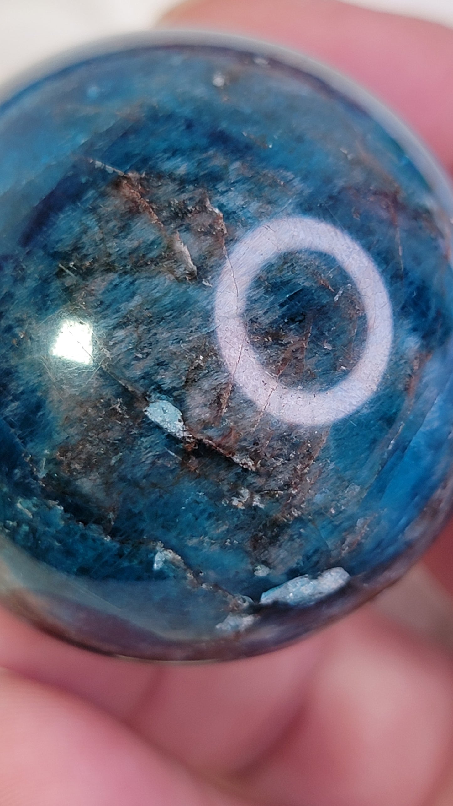 Blue Apatite Sphere