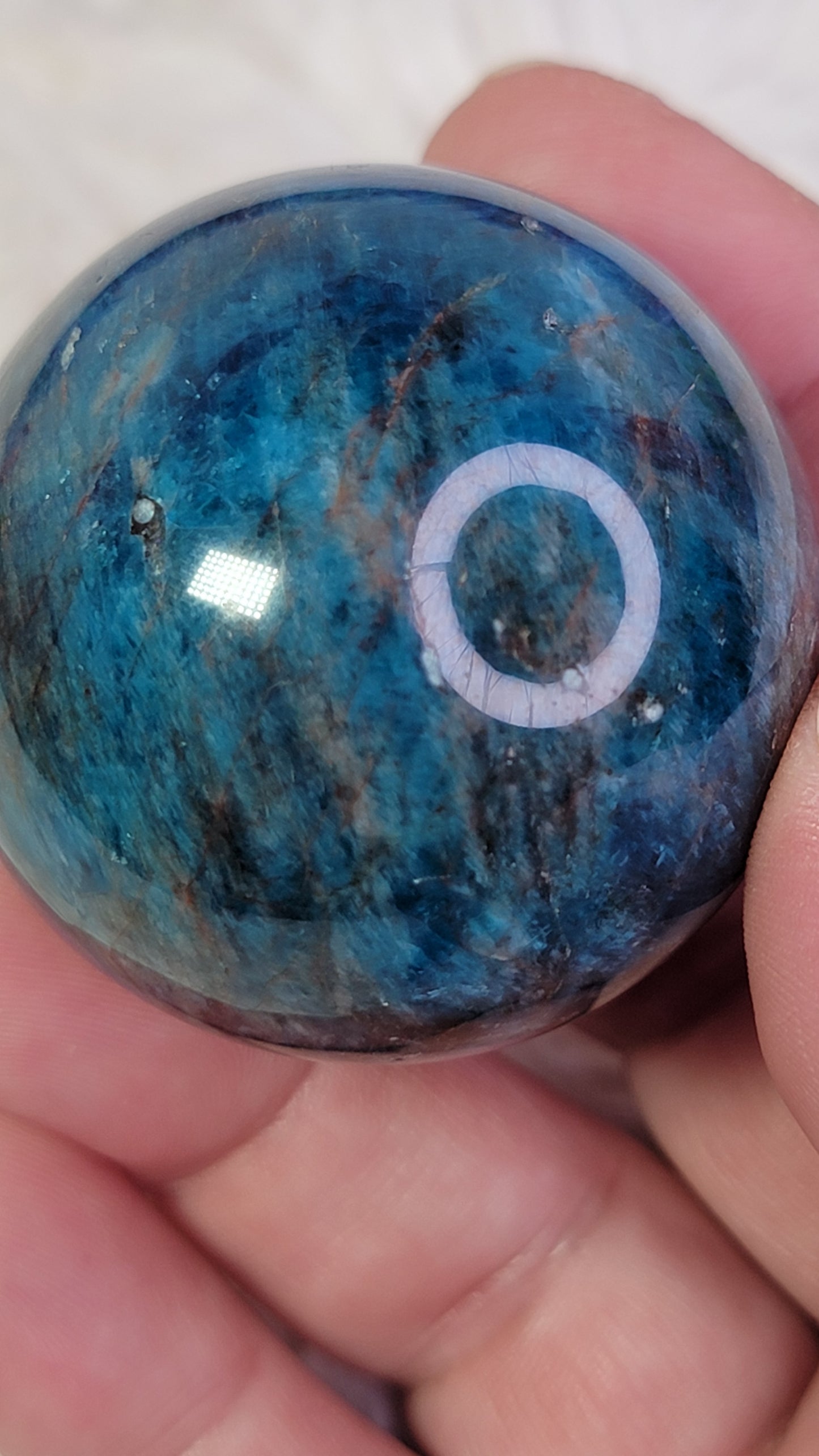 Blue Apatite Sphere