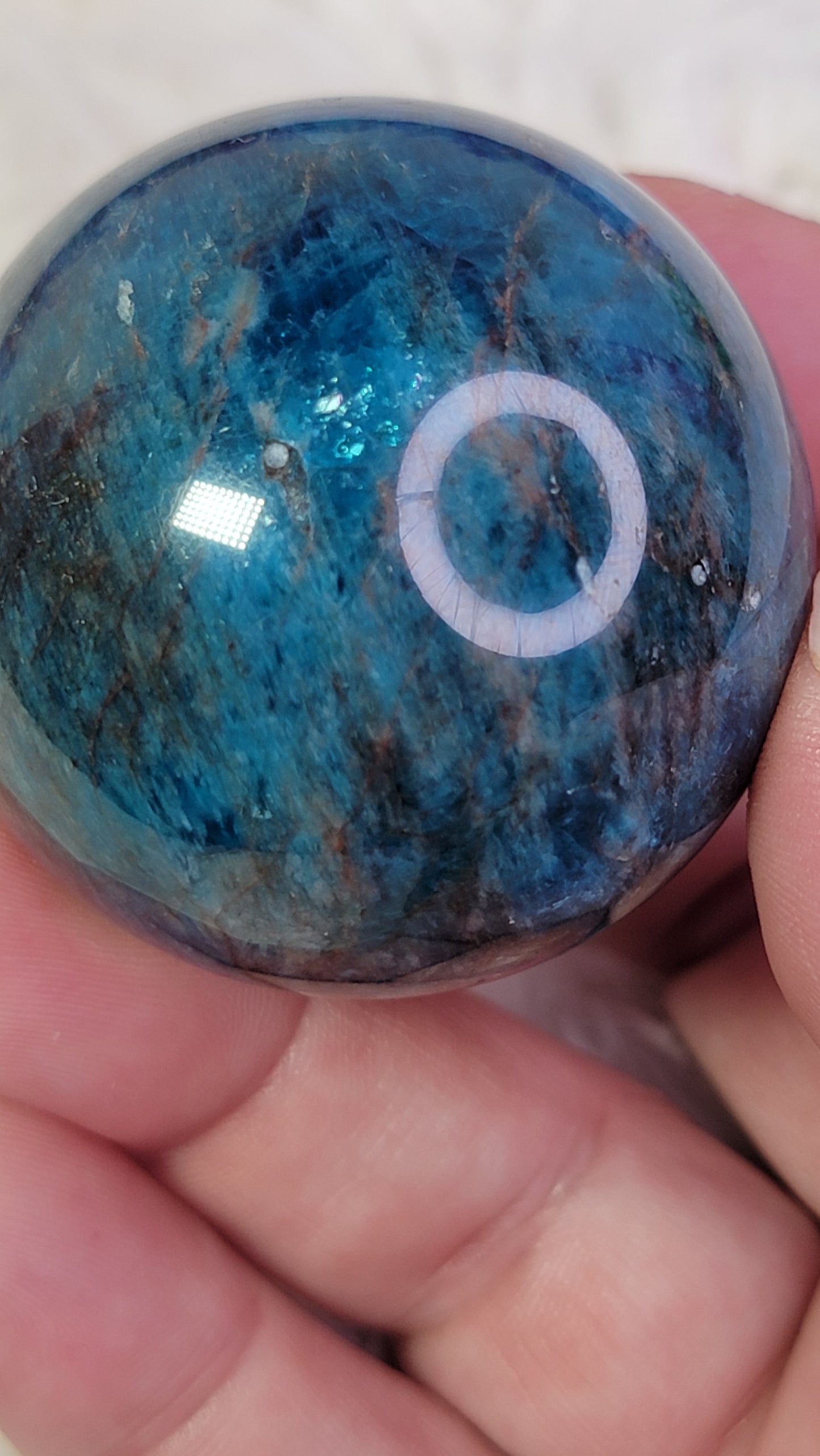 Blue Apatite Sphere