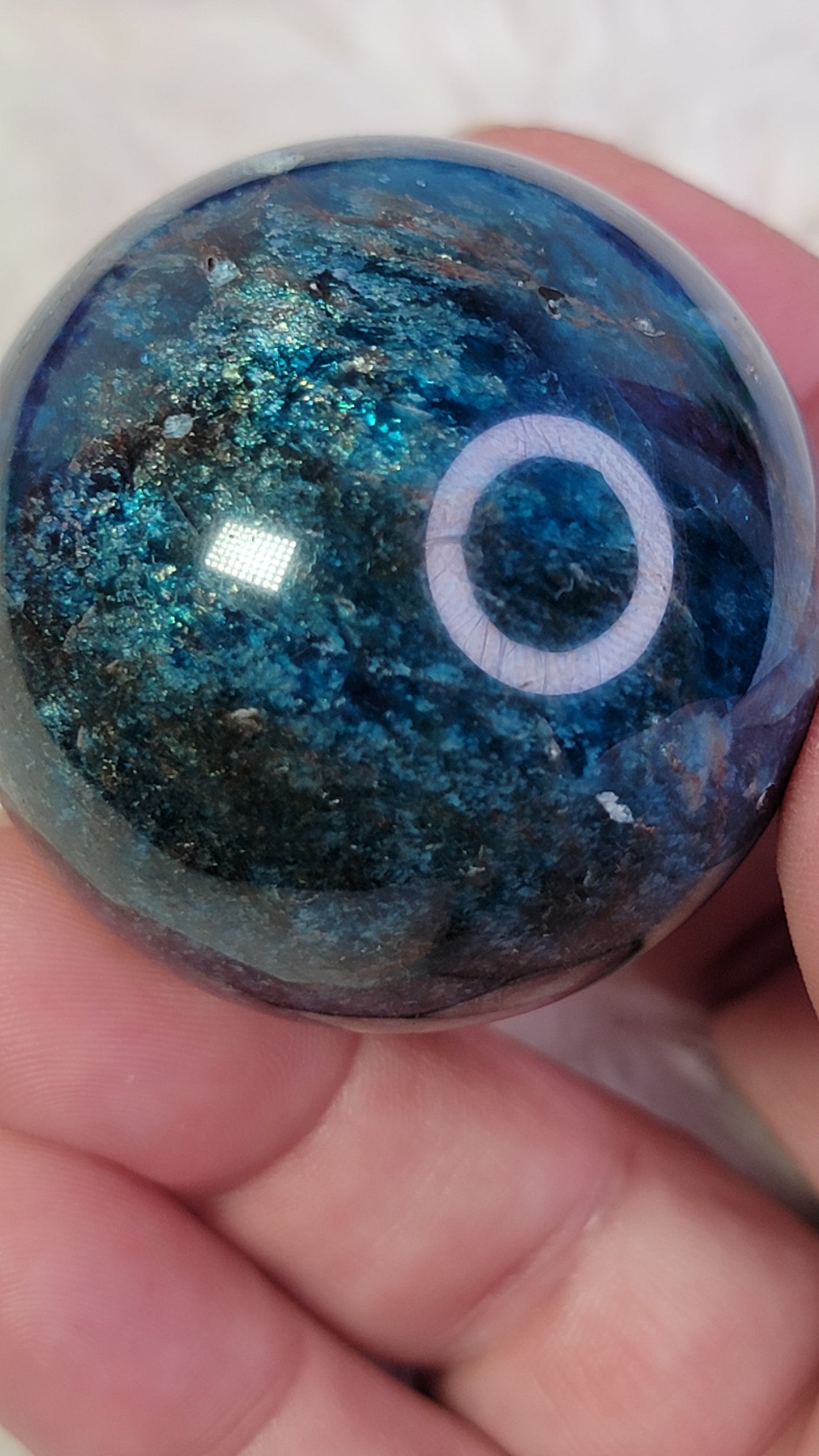 Blue Apatite Sphere