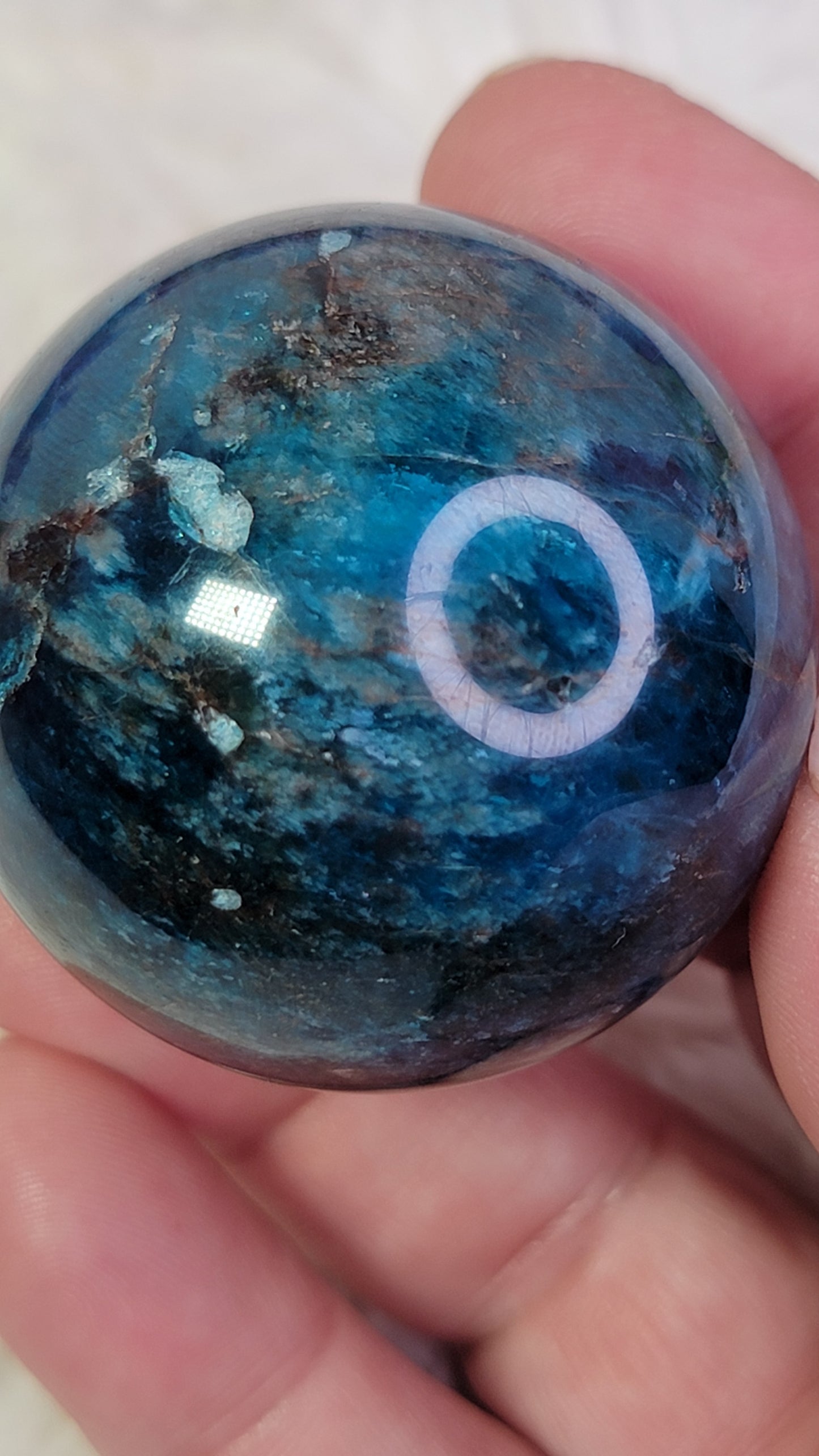 Blue Apatite Sphere