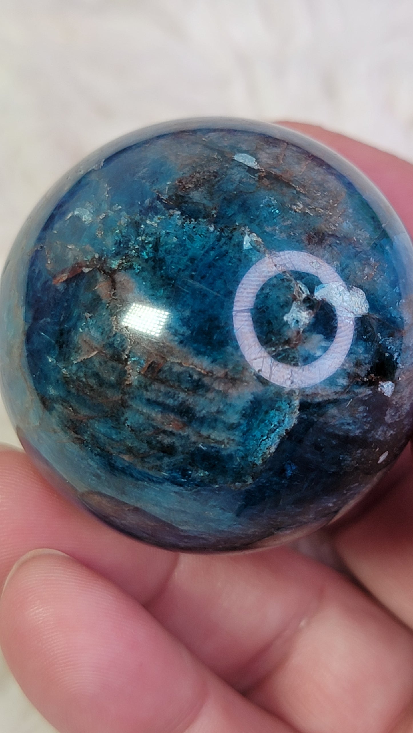 Blue Apatite Sphere