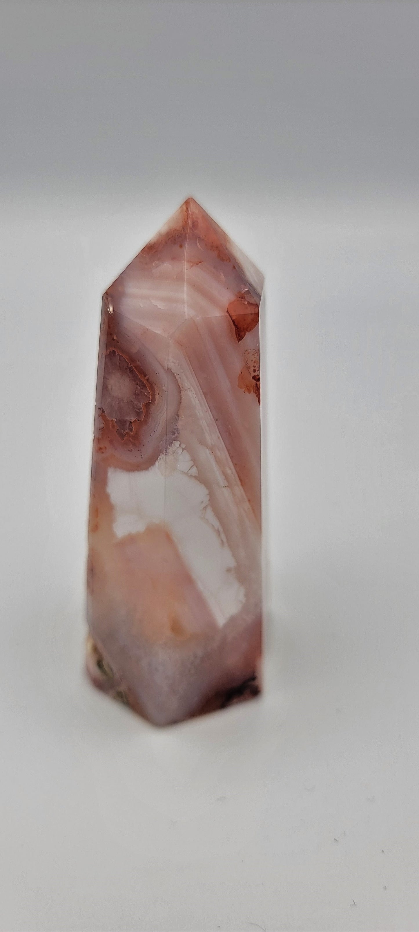 Carnelian Flower Agate Tower