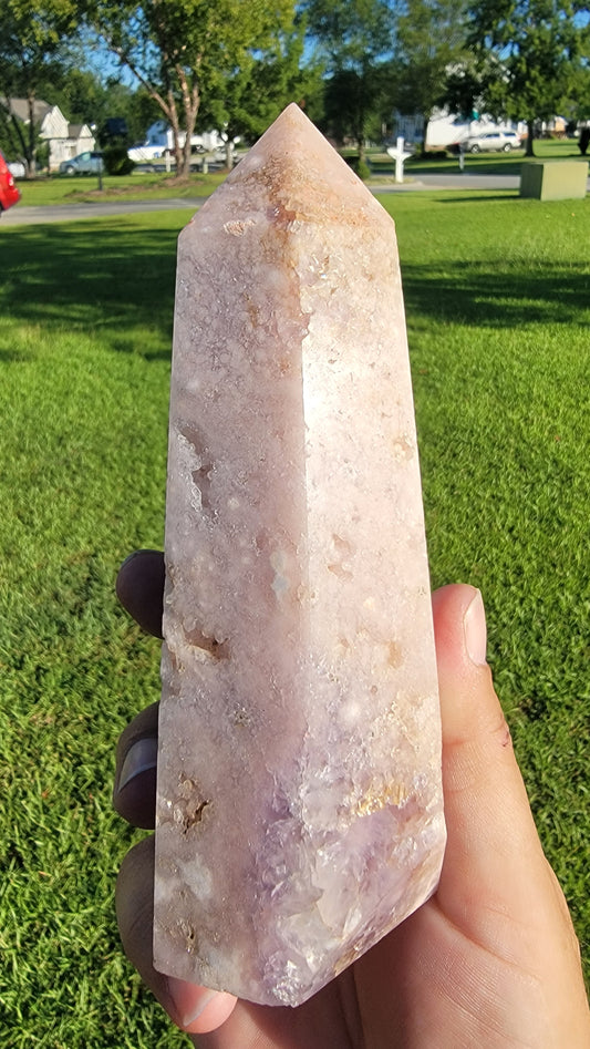 Crystal Jail Funds Flower Agate Amethyst Tower