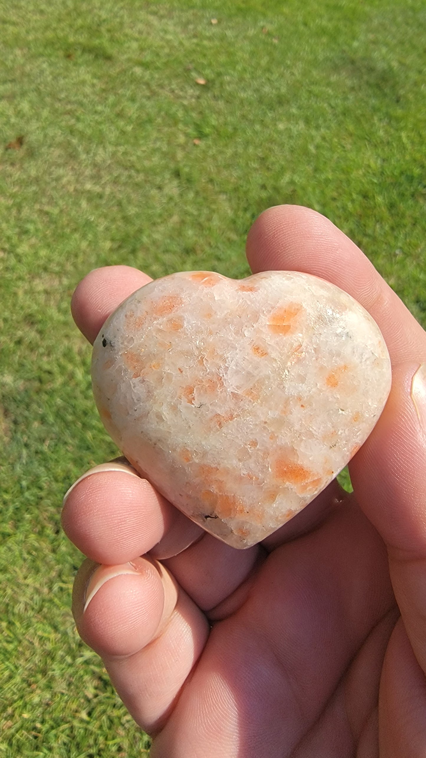 Sunstone Heart Carving Small/Medium