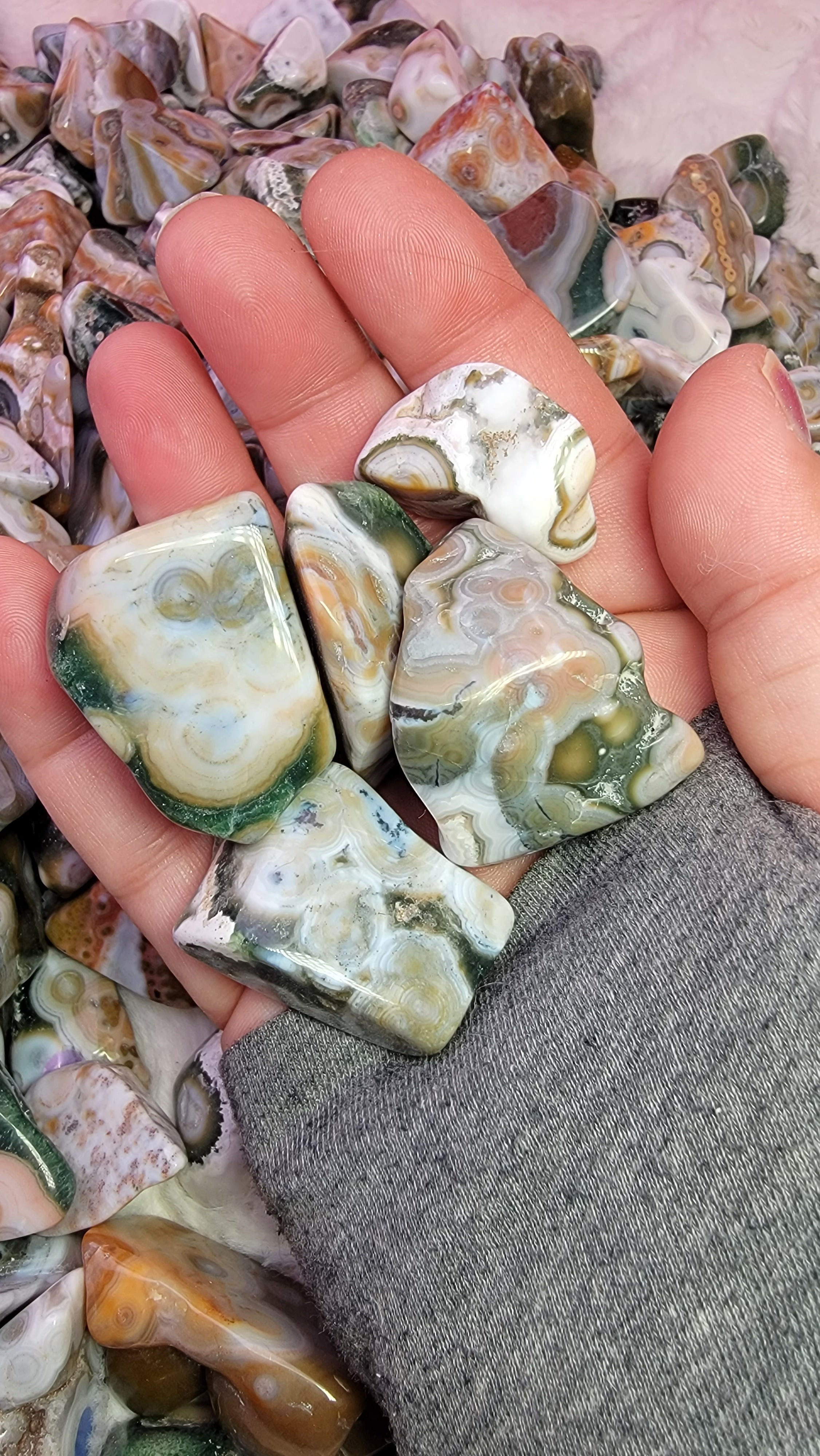 8th Vein Ocean Jasper Tumbles