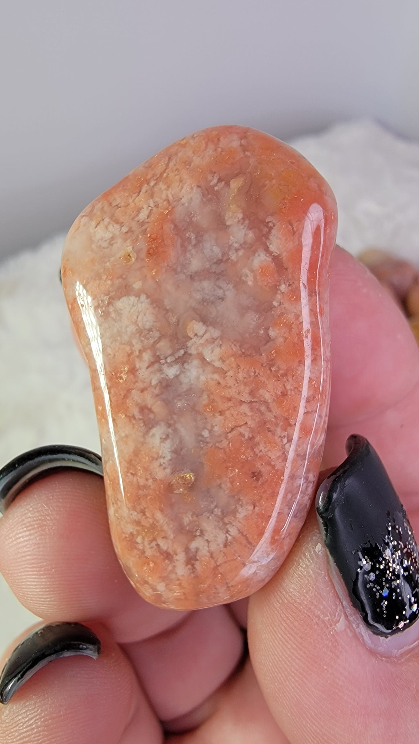 Pink Moss Agate Tumble