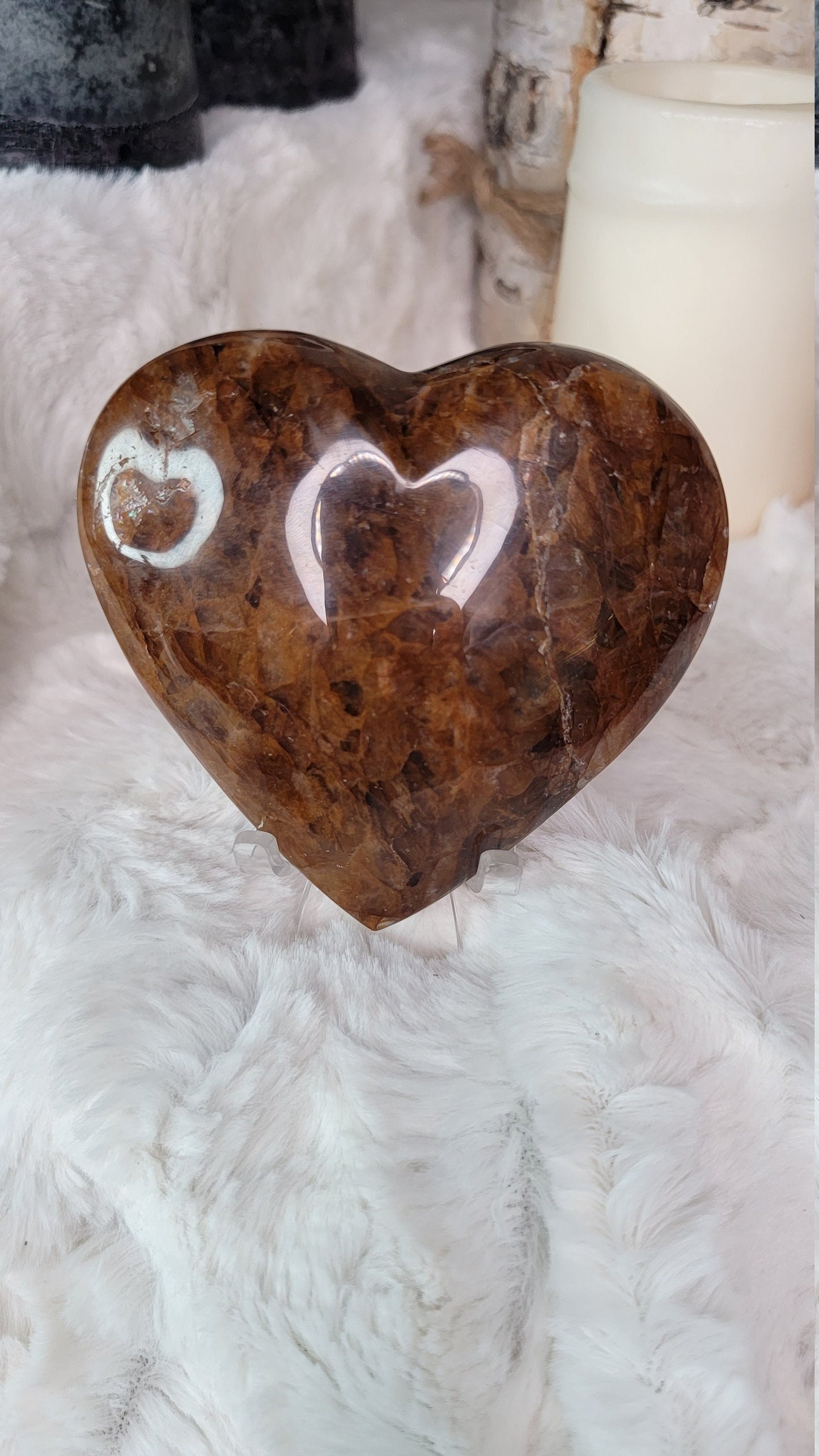 Golden Healer Heart Carving.