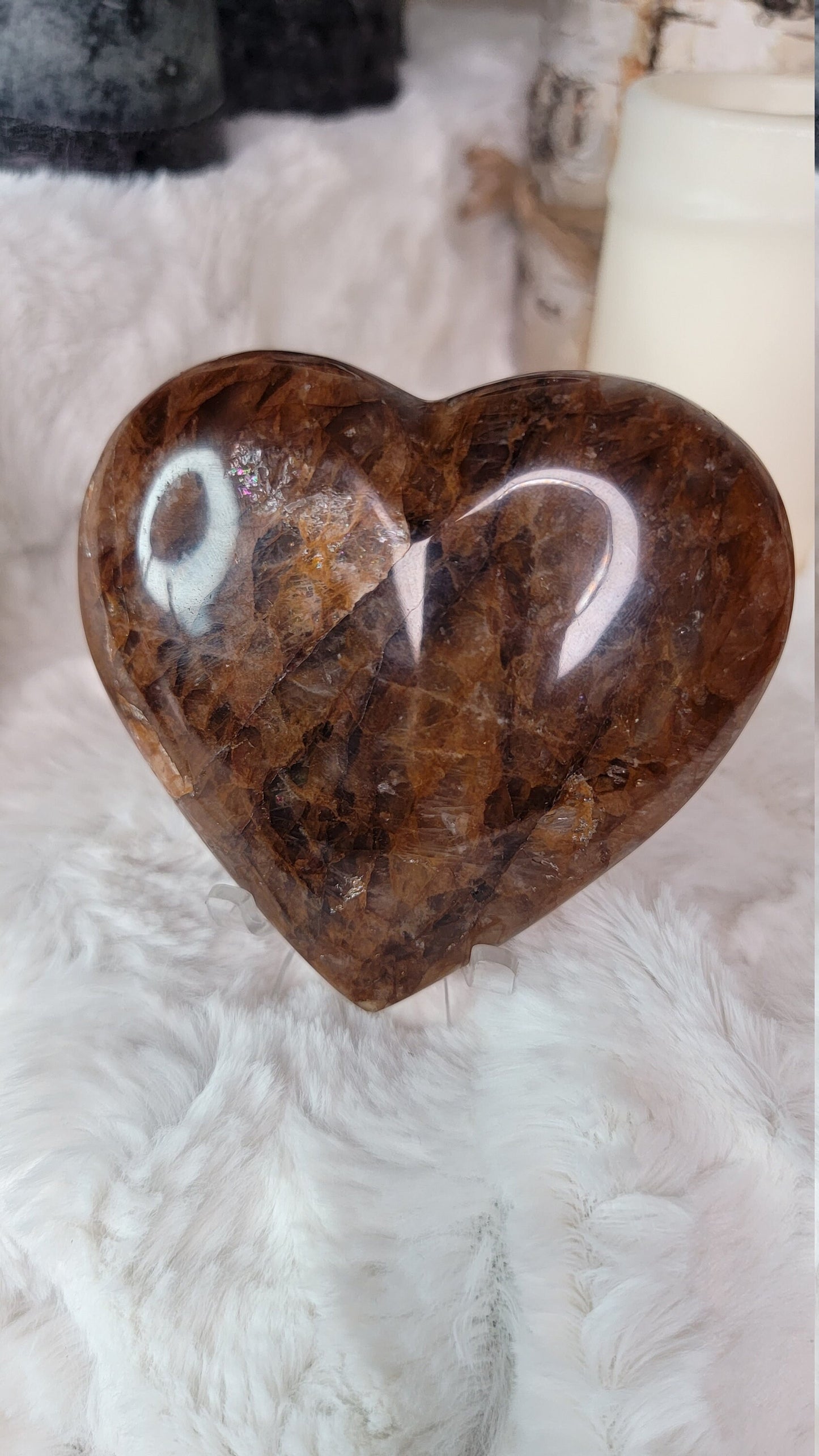 Golden Healer Heart Carving.