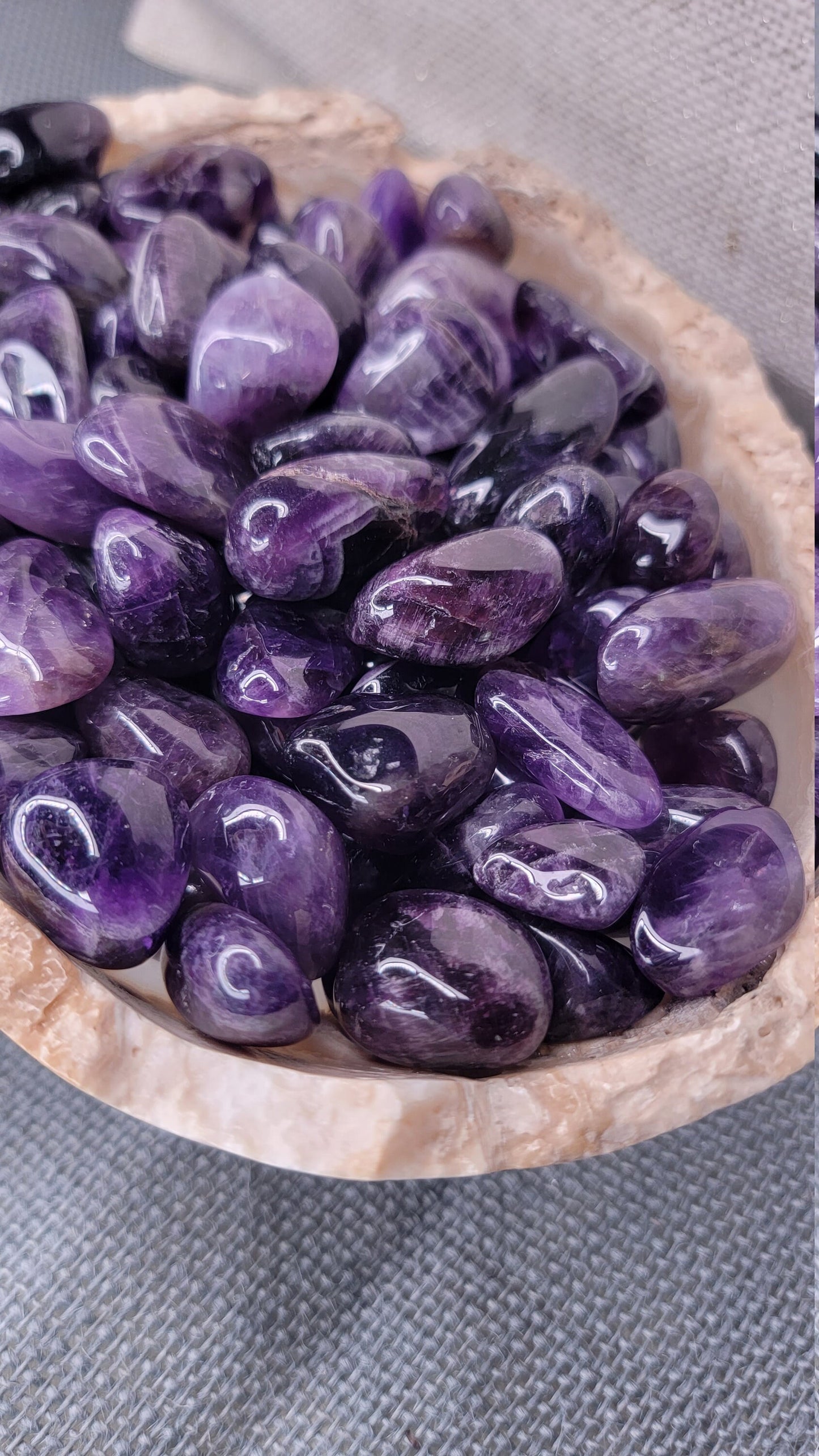 AA Grade Amethyst Tumbled Stones.