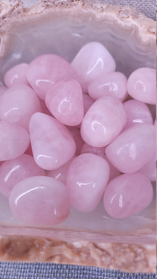 Rose Quartz Tumbled Stones.