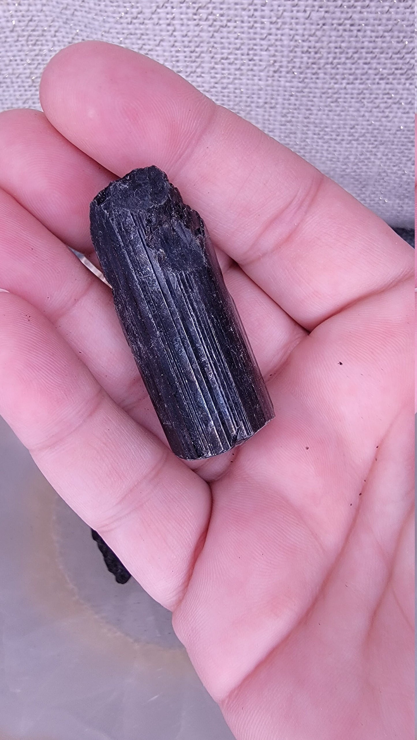 Natural Black Tourmaline Chunk from Madagascar.